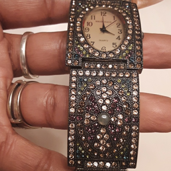 HEIDI DAUS BYZANTINE VINTAGE CUFF WATCH BRACELET - Picture 3 of 6